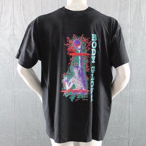 Vintage Body Glove Shirt - Neon Beach Volleyball Graphic - Men's Extra Large